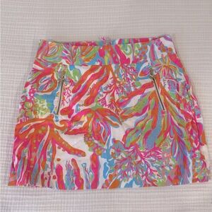 LILLY PULITZER SKIRT COLORFUL PALM TREE SKORT size: 2